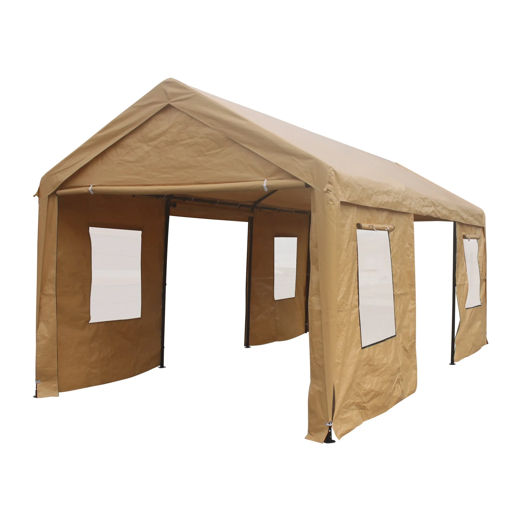 12x20ft heavy duty outdoor portable garage ventilated canopy