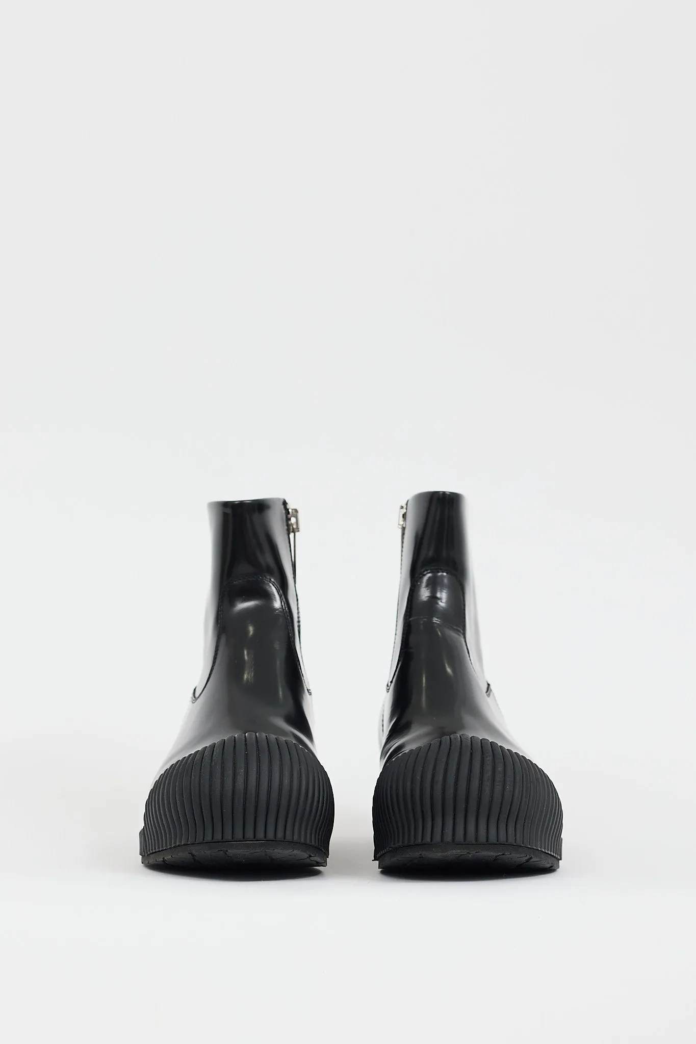 Black Leather & Rubber Dednse 50 Fireman Boot