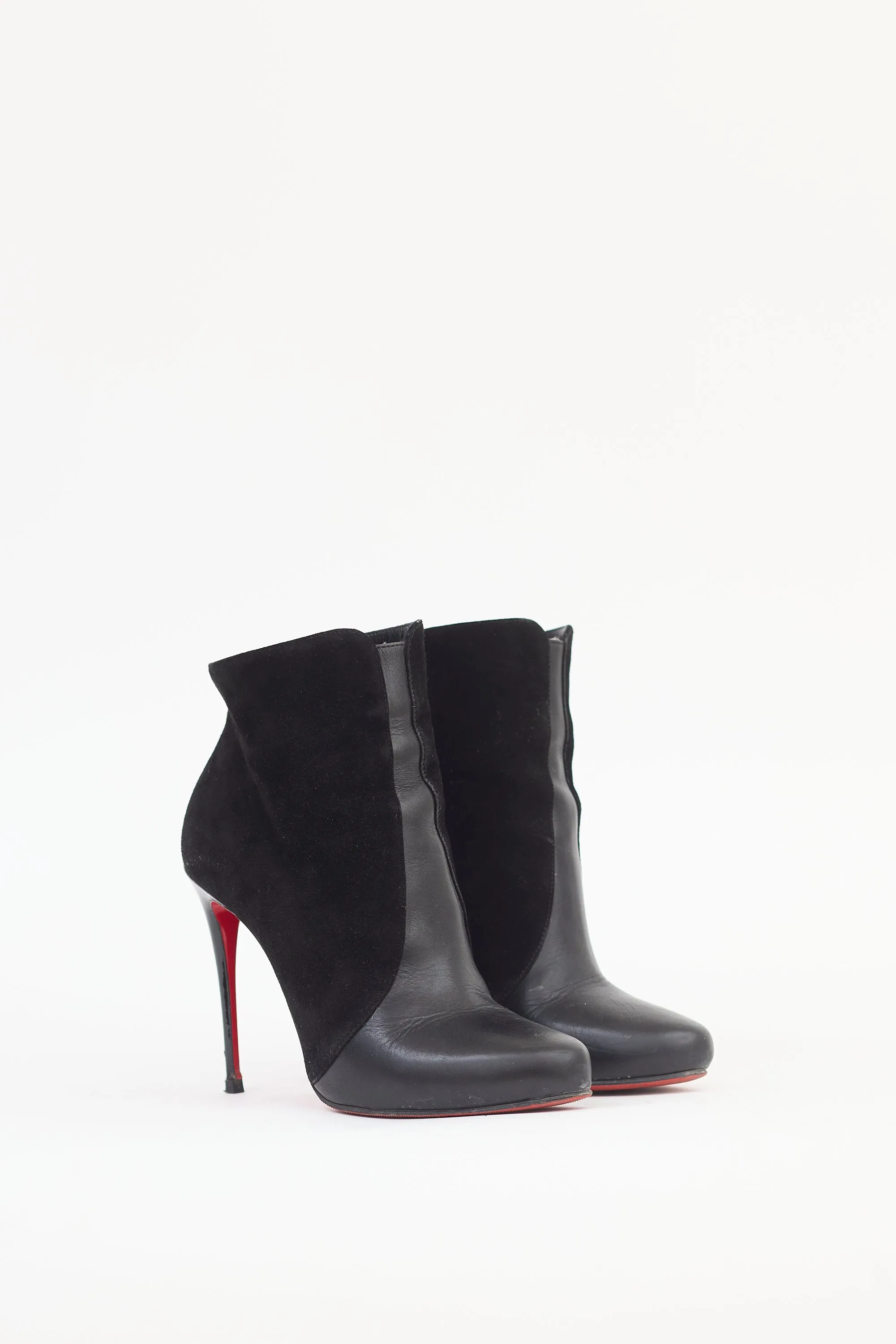 Black Leather Panelled Gaetanina Boot