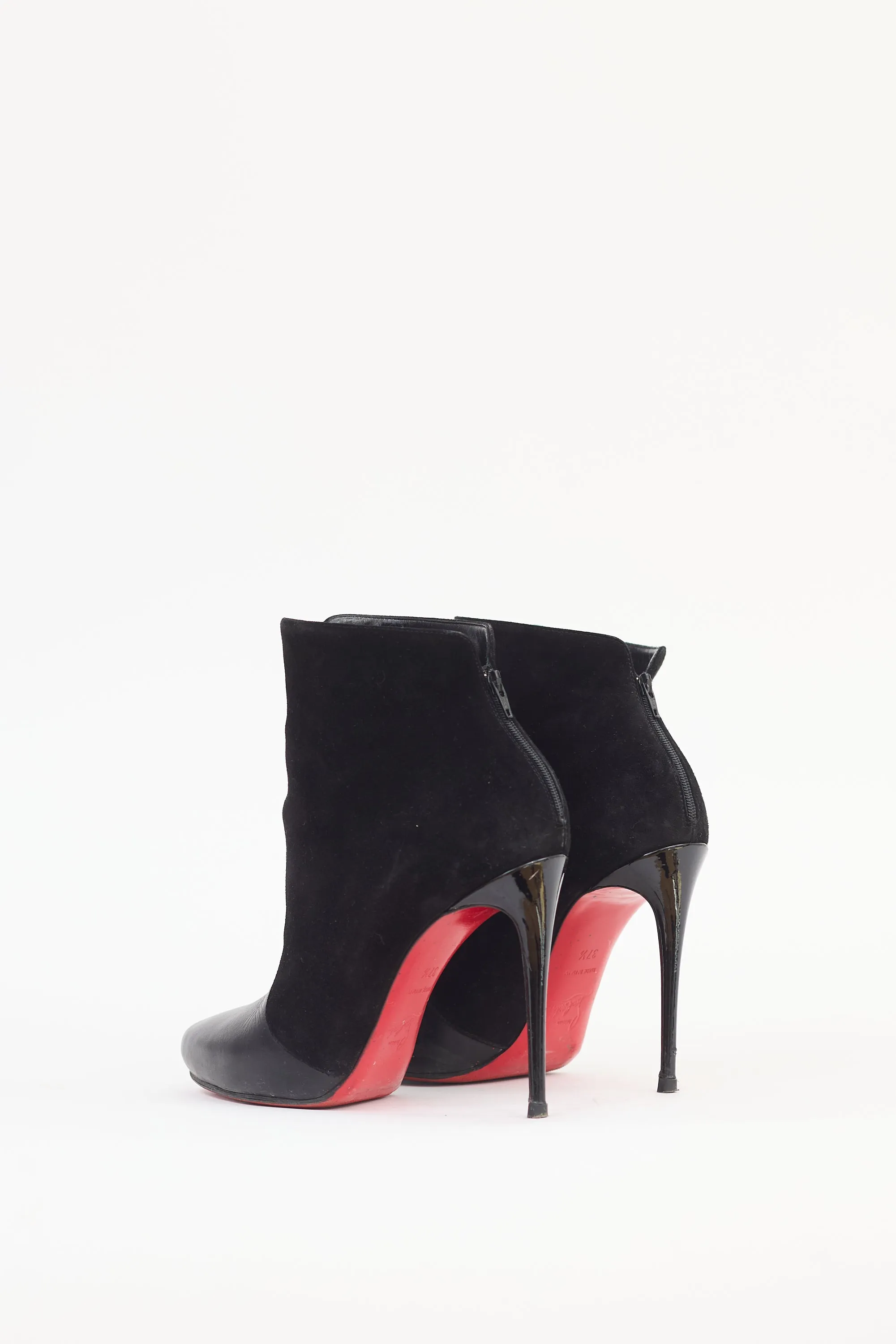 Black Leather Panelled Gaetanina Boot