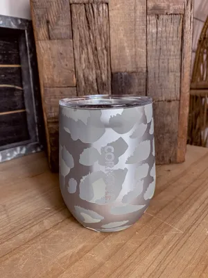Corkcicle Snow Leopard 12oz Stemless Wine Cup