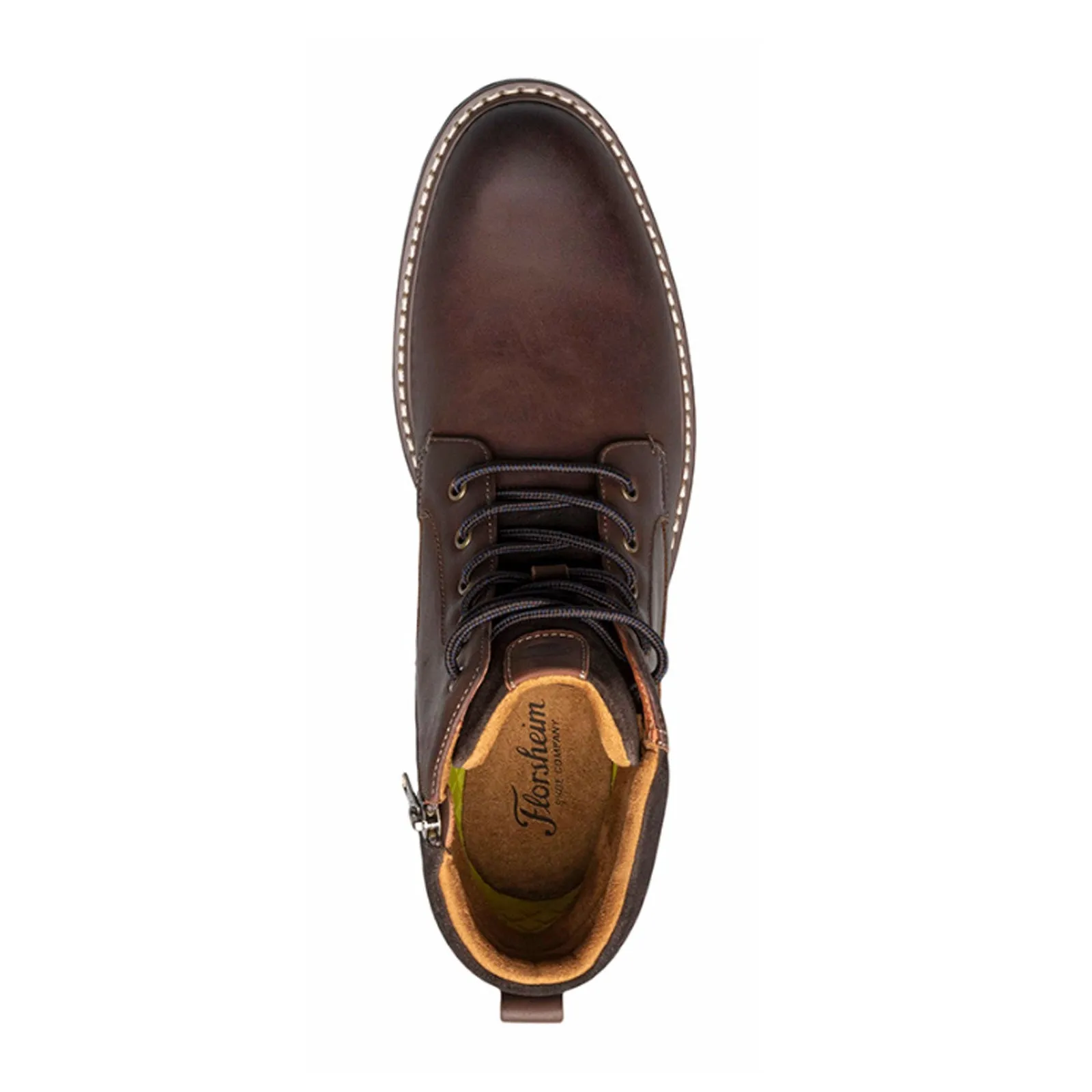 Florsheim Norwalk Plain Toe Lace Up Boot (Men) - Brown Crazy Horse
