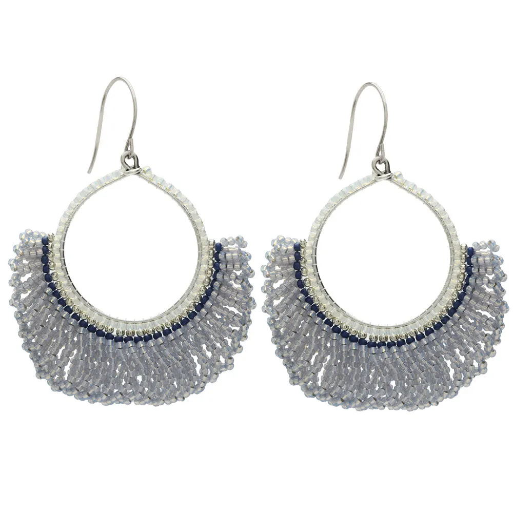 Fresca Beaded Fringe Earrings in Icicle Dreams - Exclusive Beadaholique Jewelry Kit