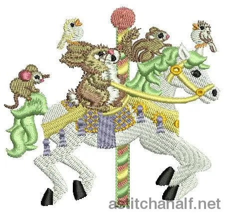 Fuzzy Friends on Carousel