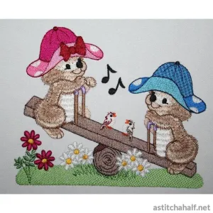 Fuzzy Jacob and Emma on the Teeter Totter