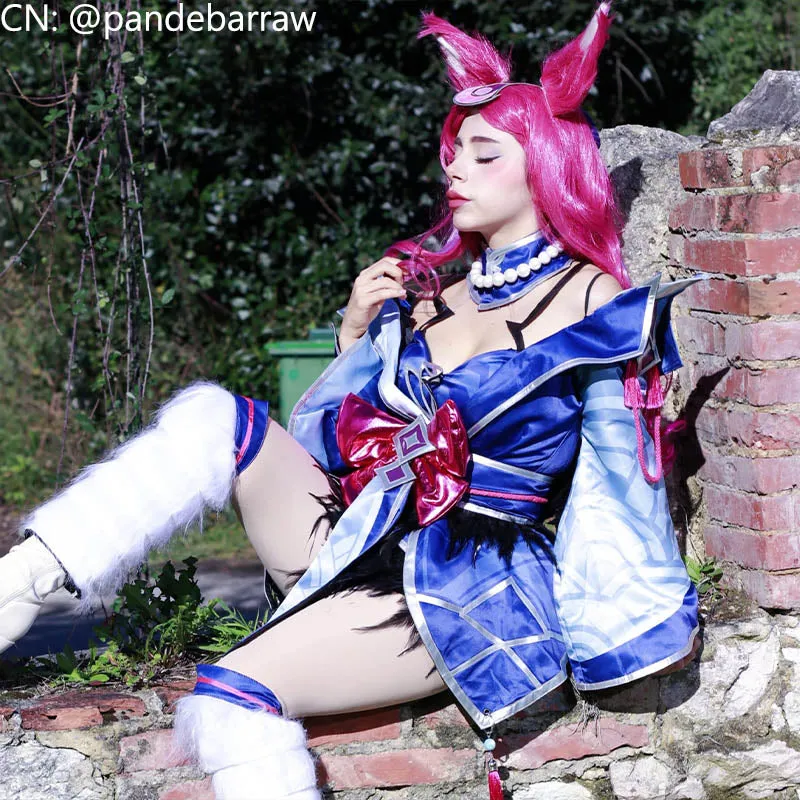 LOL Snow Moon Ahri Cosplay Costume Halloween Costume