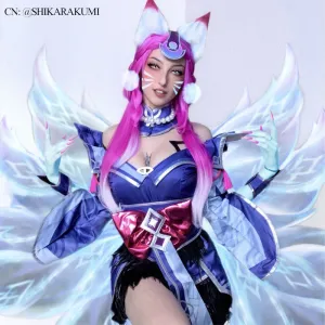 LOL Snow Moon Ahri Cosplay Costume Halloween Costume