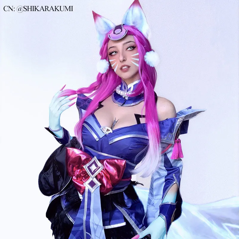 LOL Snow Moon Ahri Cosplay Costume Halloween Costume