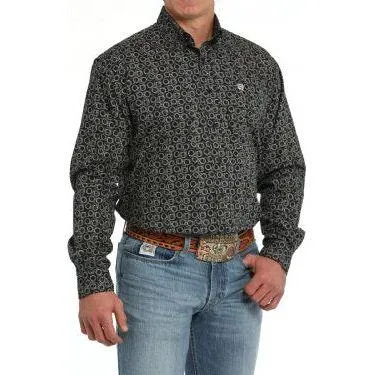 Men's Cinch Rope Print Button-Down Western Shirt MTW1105854