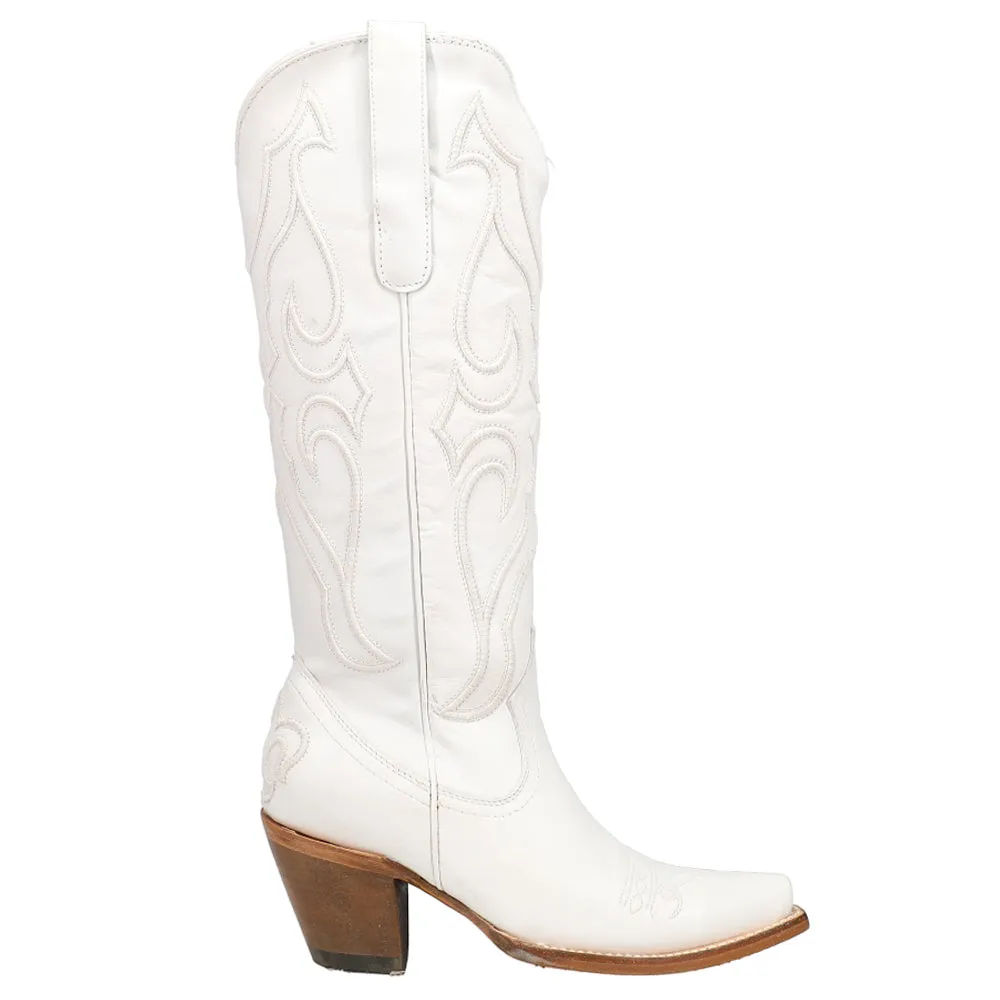 Stitch Pattern Embroidery Snip Toe Cowboy Boots